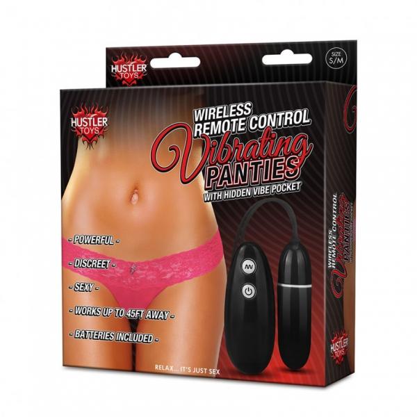 Hustler Vibrating Panties Remote Control Pink S/M