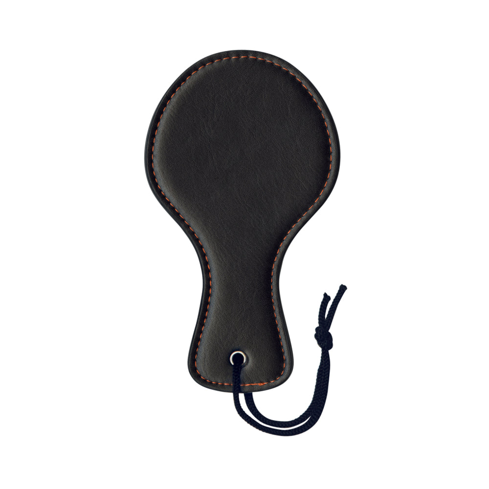 The 9's, Orange Is The New Black, Spanky Junior Paddle Faux Leather, Black With Furry Orange Lining