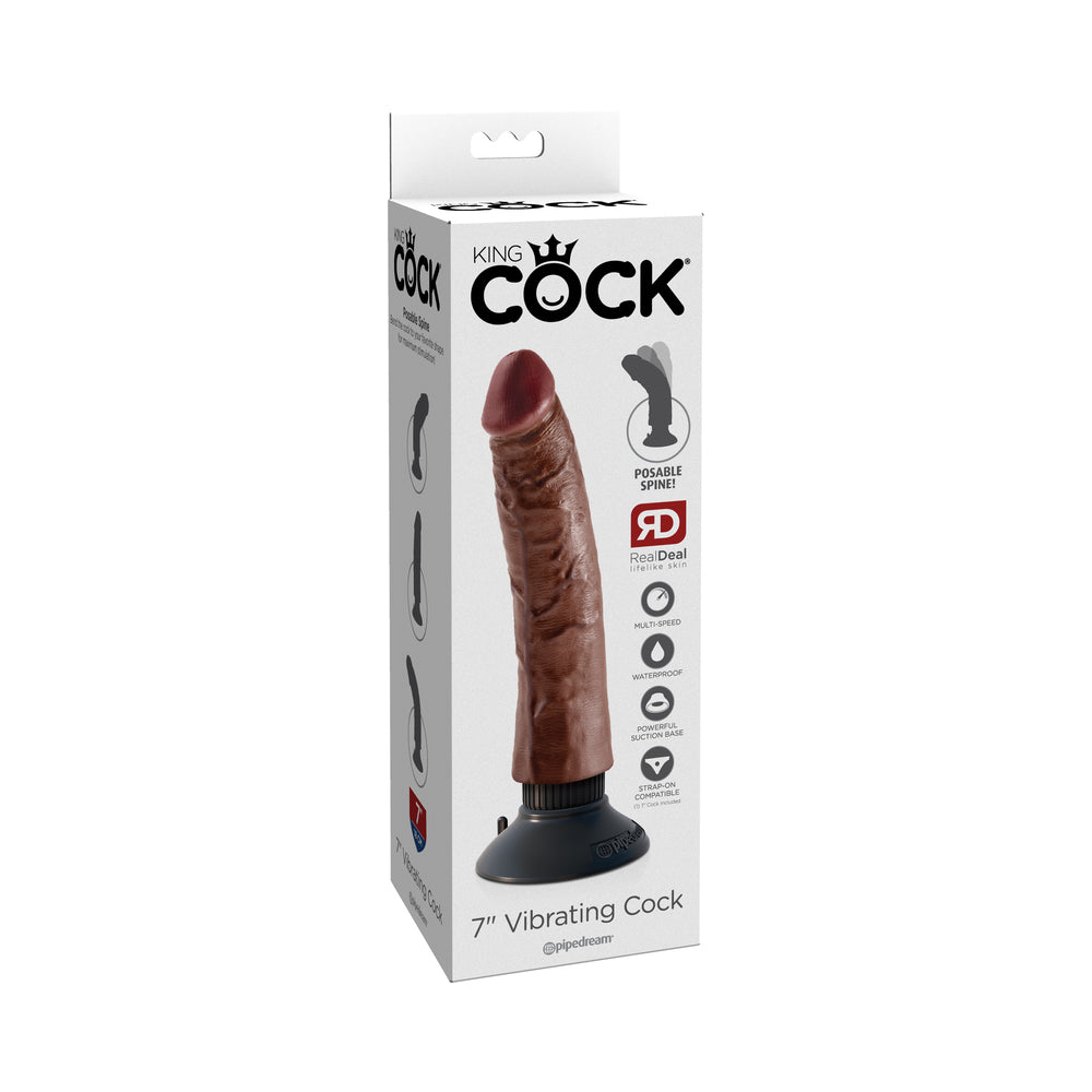 King Cock 7 inches Vibrating Dildo