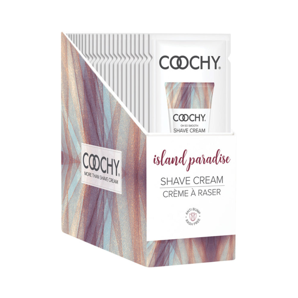 Coochy Shave Cream Island Paradise Foil 15ml 24pc Display
