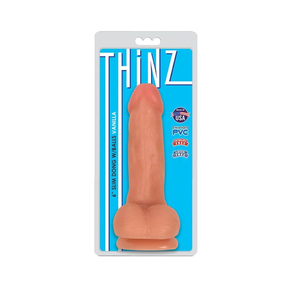 Thinz 6 inches Slim Realistic Dong with Balls