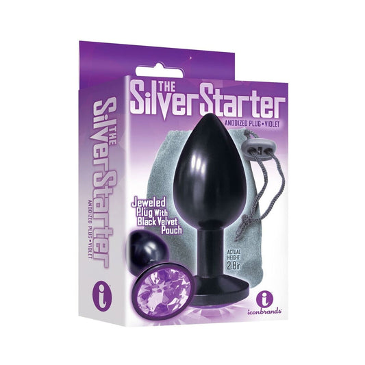 The 9's, The Silver Starter, Bejeweled Annodized Stainless Steel Plug