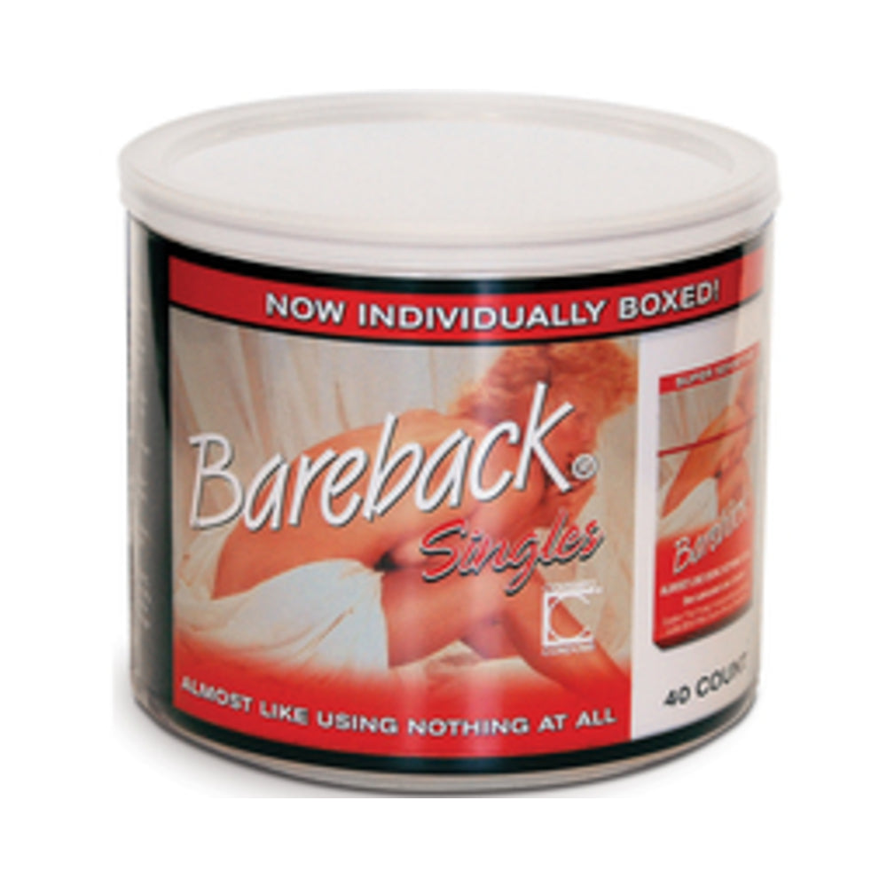 Bareback Latex Condoms Singles Display Of 40