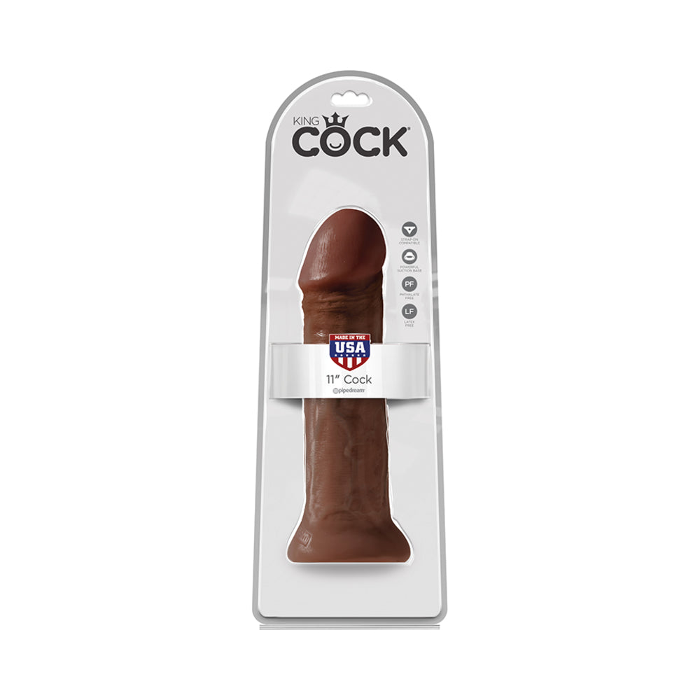 King Cock 11in Cock Brown
