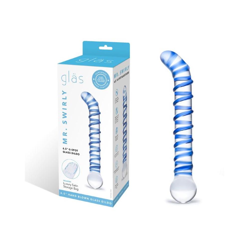 Mr. Swirl 6.5" Glass Glass Dildo