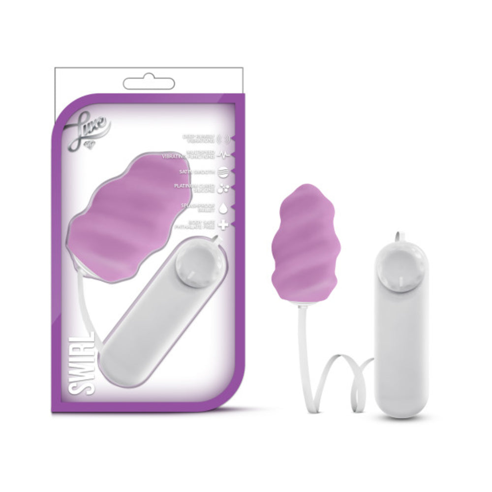 Luxe Swirl Bullet Vibrator With Sleeve Purple