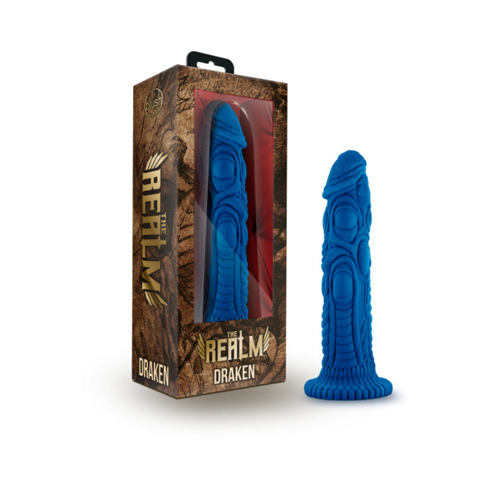 The Realm - Draken - Lock On Dildo - Blue