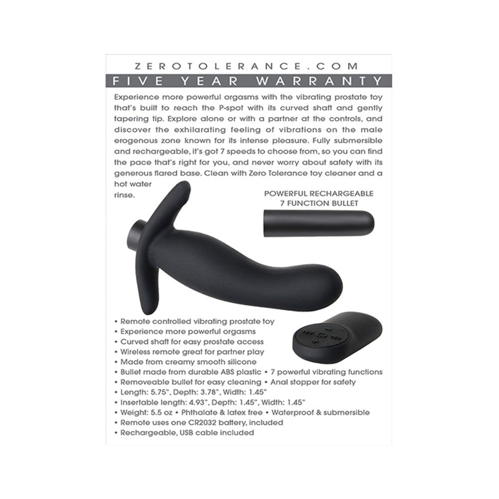 The Gentle Prostate Black Vibrator