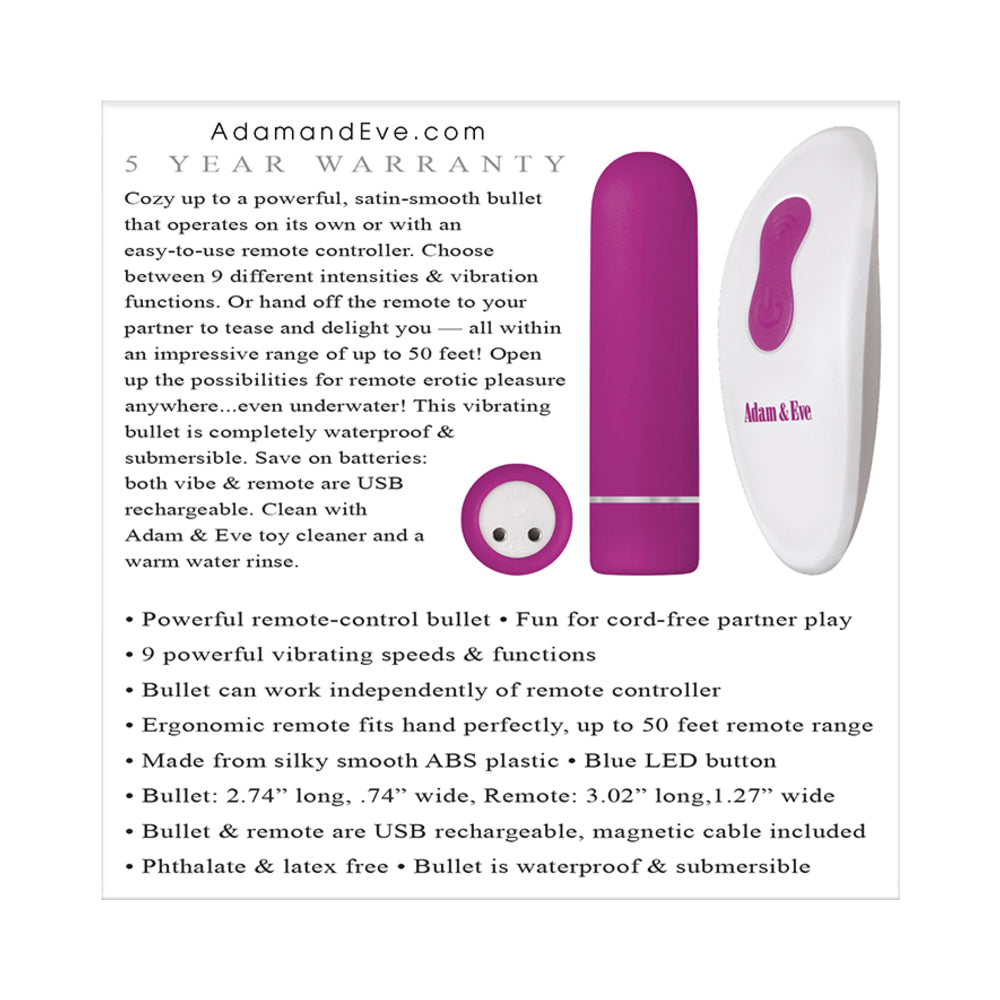 A&E Eve's Remote Control Bullet