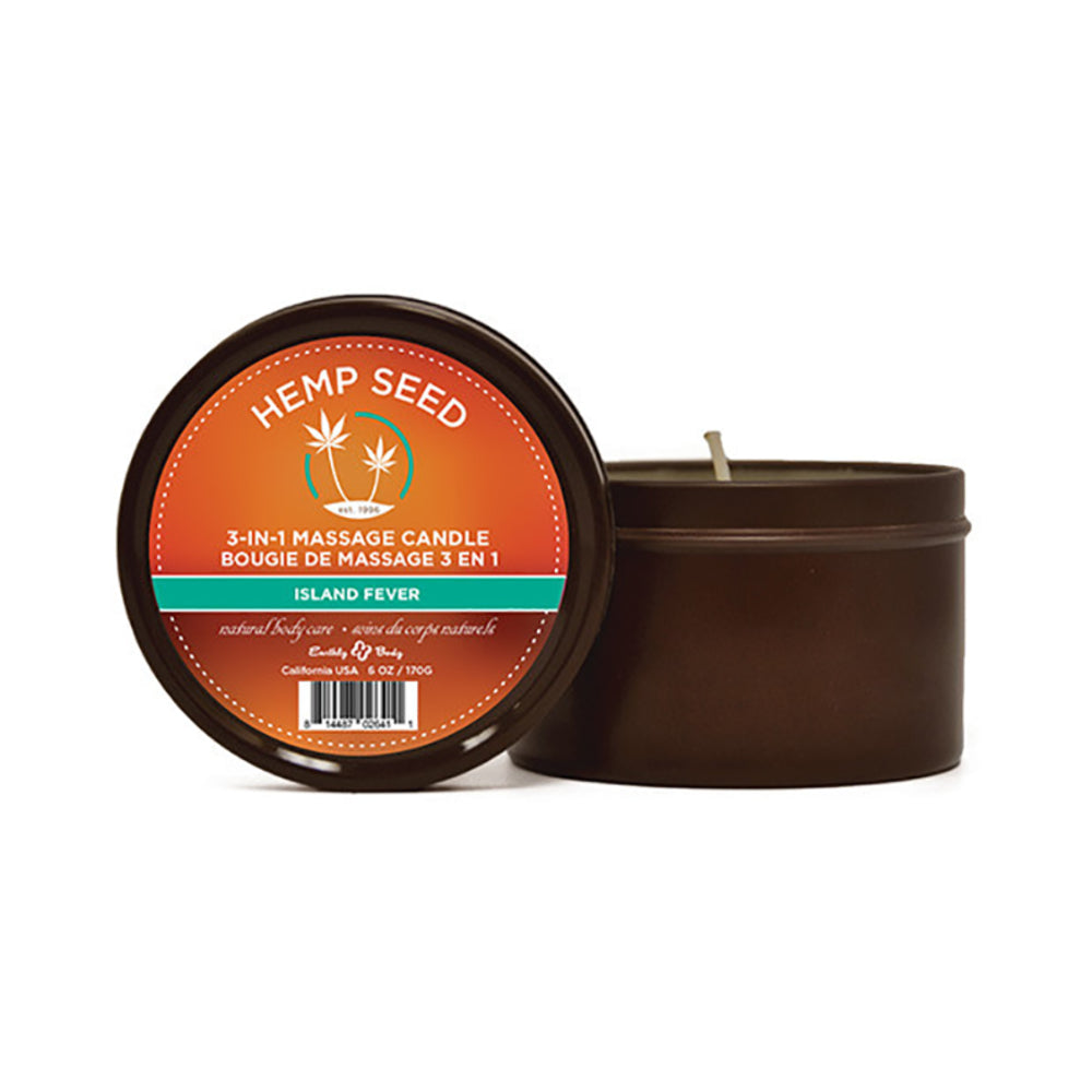 Earthly Body Hemp Seed 3-in-1 Candle 6oz - Island Fever