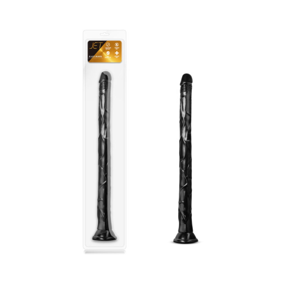 Jet - Black Mamba - 12.25 Inch Long Dildo - Black