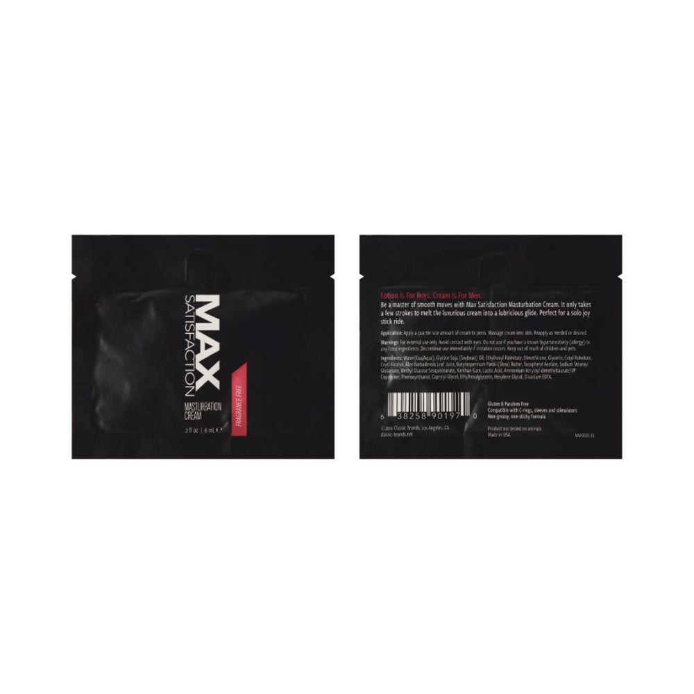 Max Satisfaction Masturbation Cream Foil 6 Ml
