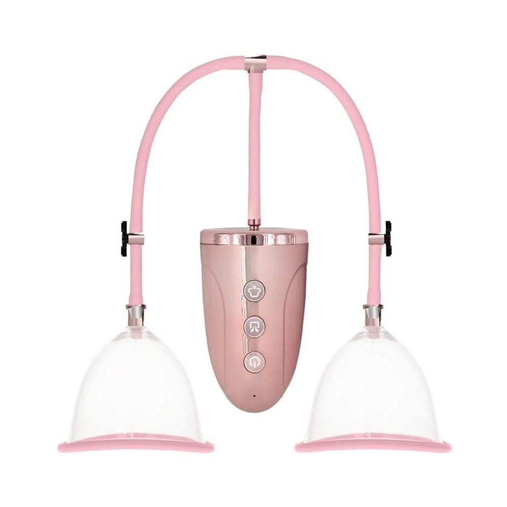 Automatic Rechargeable Breast Pump Set - Large - Pink