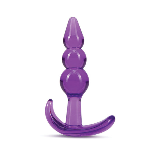 B Yours  Triple Bead Anal Plug Purple