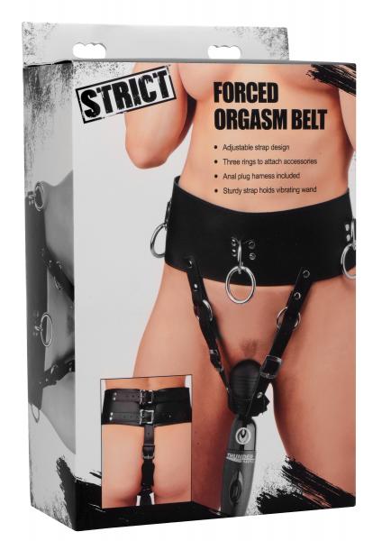 Forced Orgasm Wand Holder Belt Black