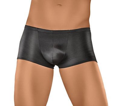 Male Power Satin Lycra Boxer Shorts Black Large