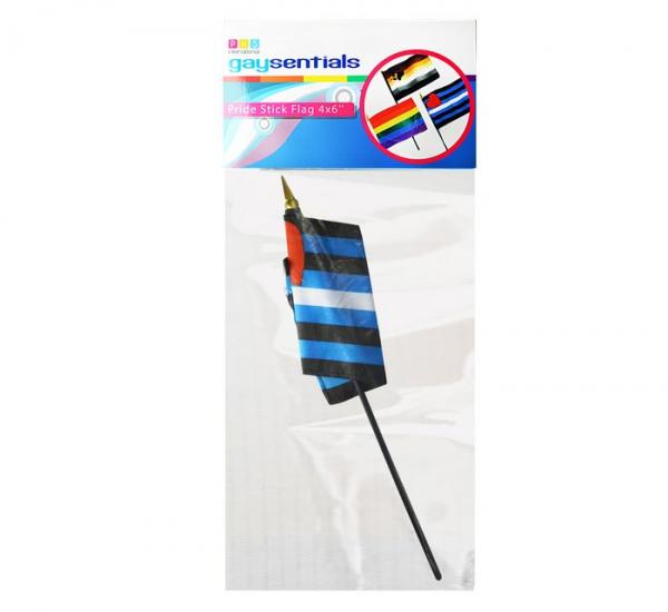 Gaysentials Leather Stick 4 inches by 6 inches Flag