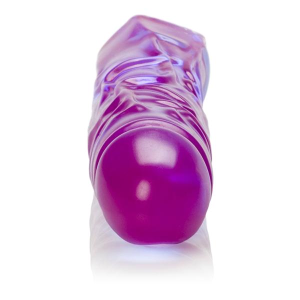 Reflective Gel Veined Chubby 8.5 Inch Purple Dildo