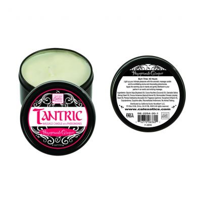 Tantric soy candle w/pheromones - pomegranate ginger