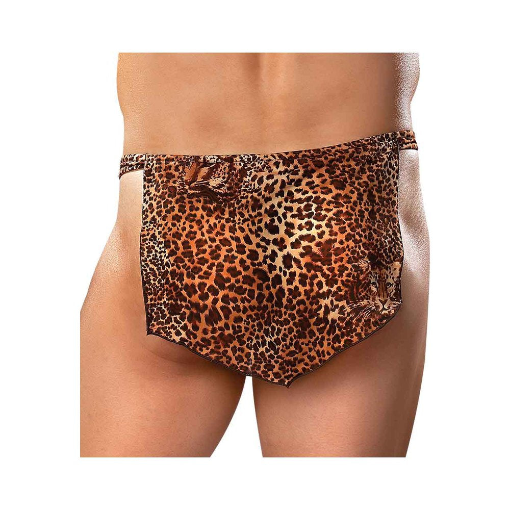 Male Power Animal Tarzan Brown Leopard O/S