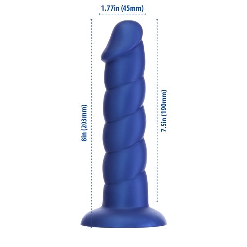 Addiction Unicorn Fantasy Dong 8 In. Blue With Powerbullet