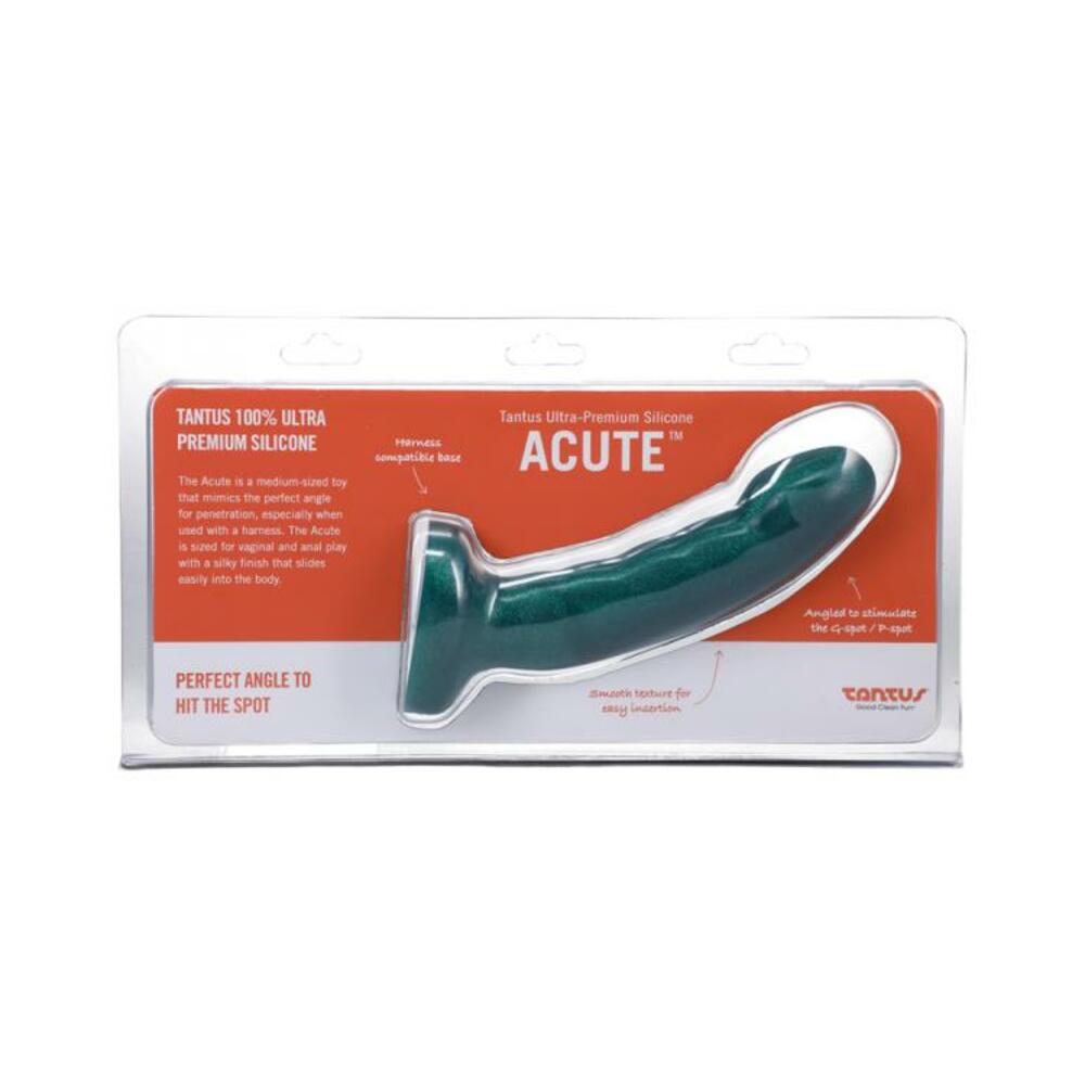 Tantus Acute 5.5 In. Curved Dildo Medium-firm Emerald