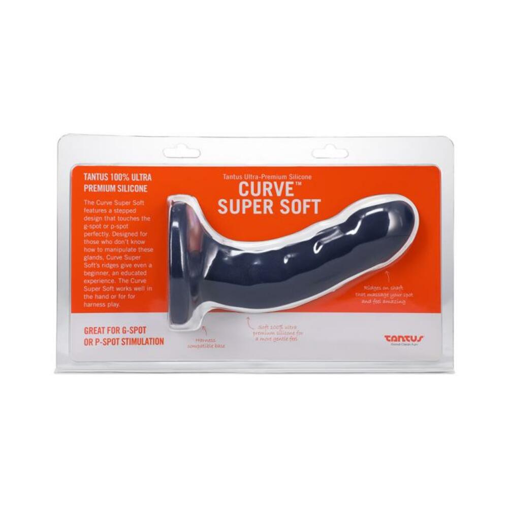 Tantus Curve 6.5 In. Dildo Medium-firm Sapphire