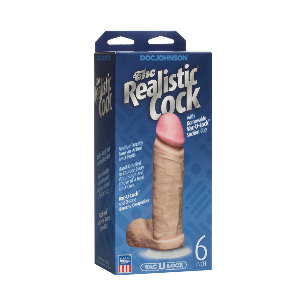 The Realistic Dildo 6 Inch - Beige