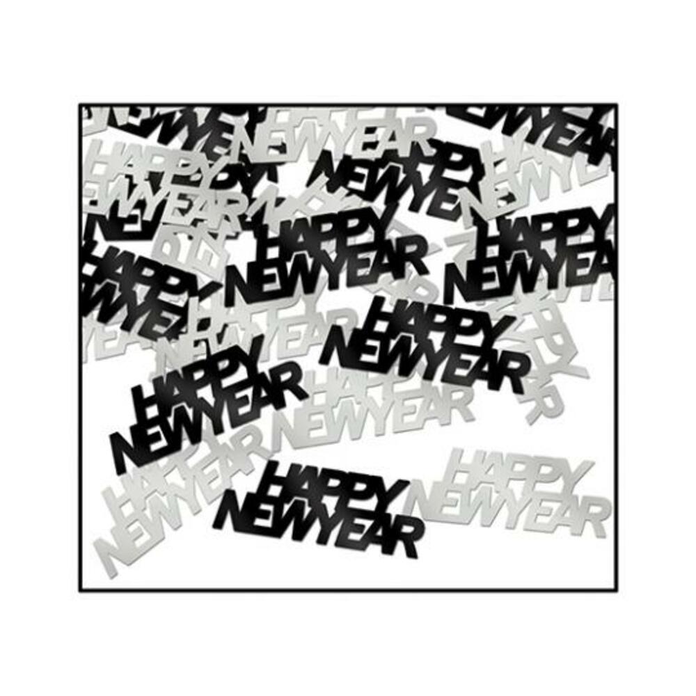 Happy New Year Fanci-fetti - Black/silver
