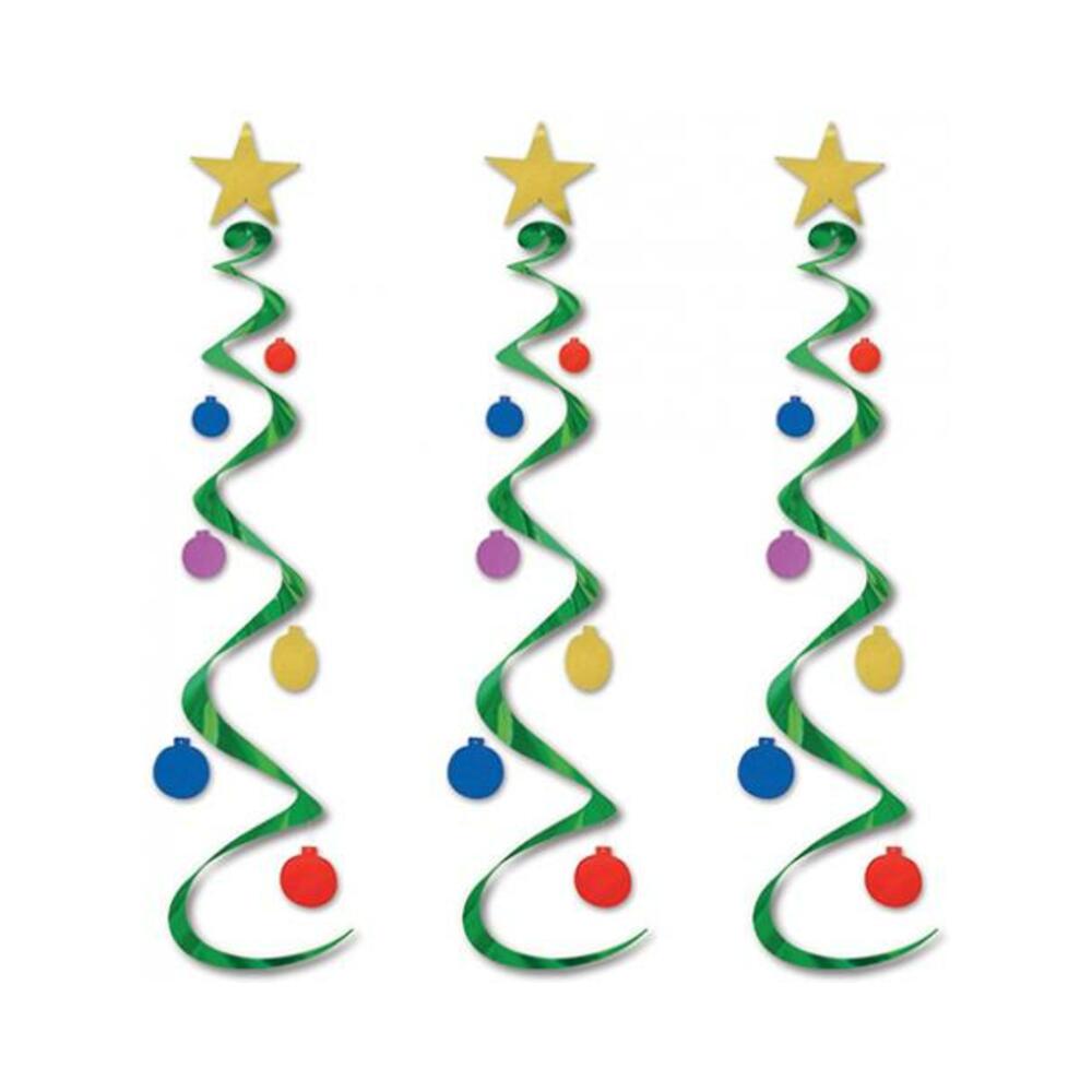 Holiday Tree Whirls Décor - Multi Color