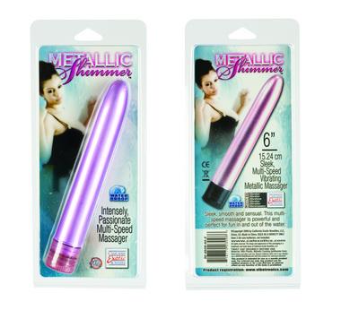 Metallic Shimmers 6 inch Vibrator - Pink