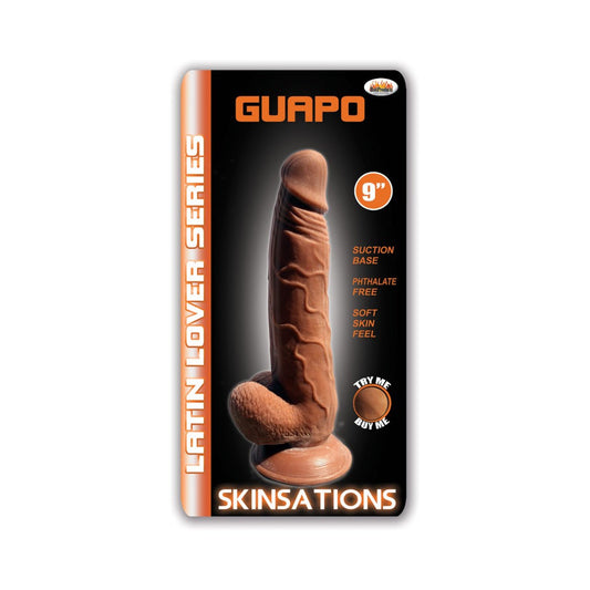 Latin Lover Guapo 9 Inches Dildo - Brown