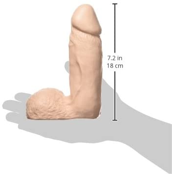 The Naturals 7 inches Thick Dong with Balls Beige