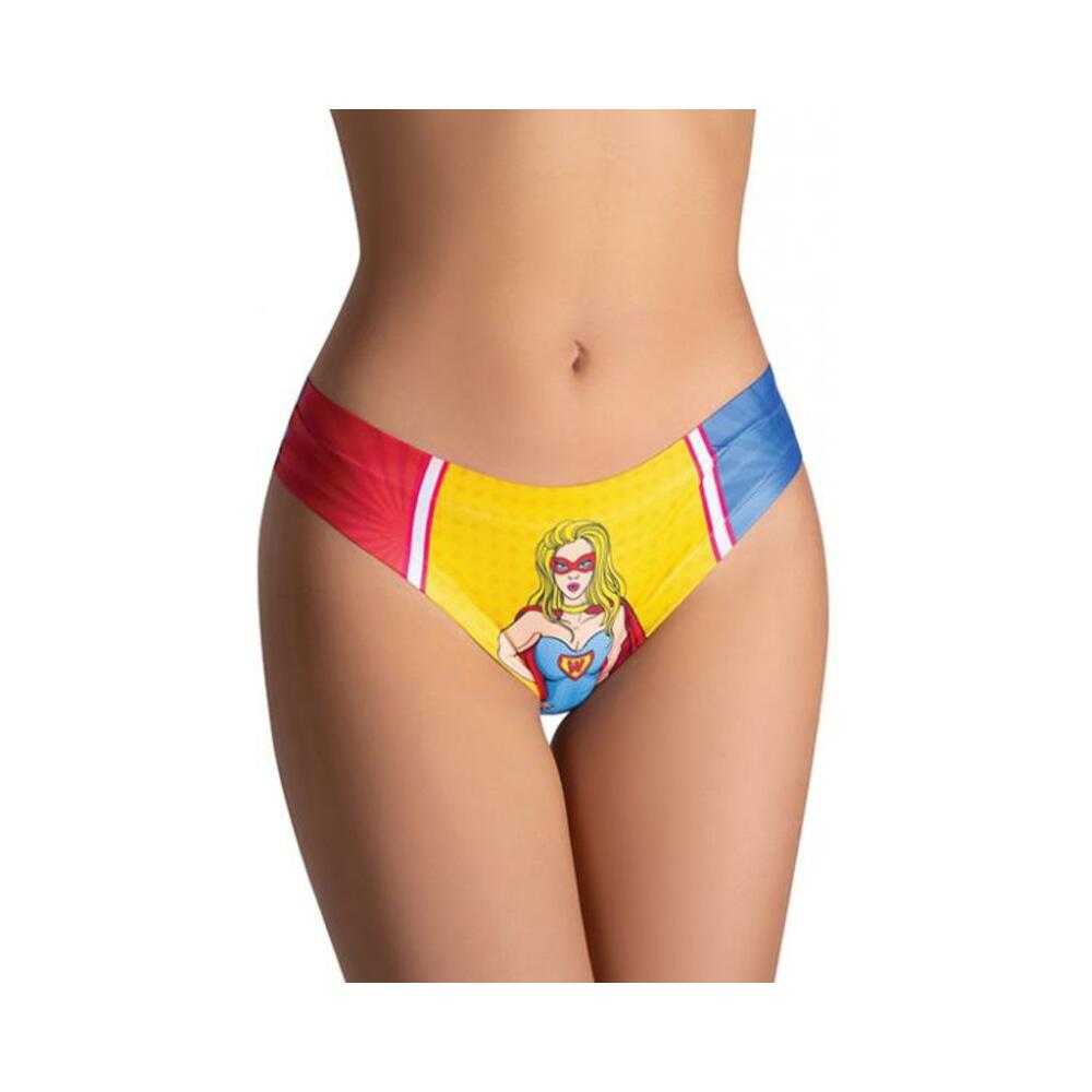 mememe Comics Wonder Girl Printed Thong Sm
