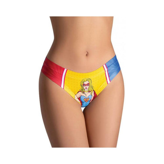 mememe Comics Wonder Girl Printed Thong Sm