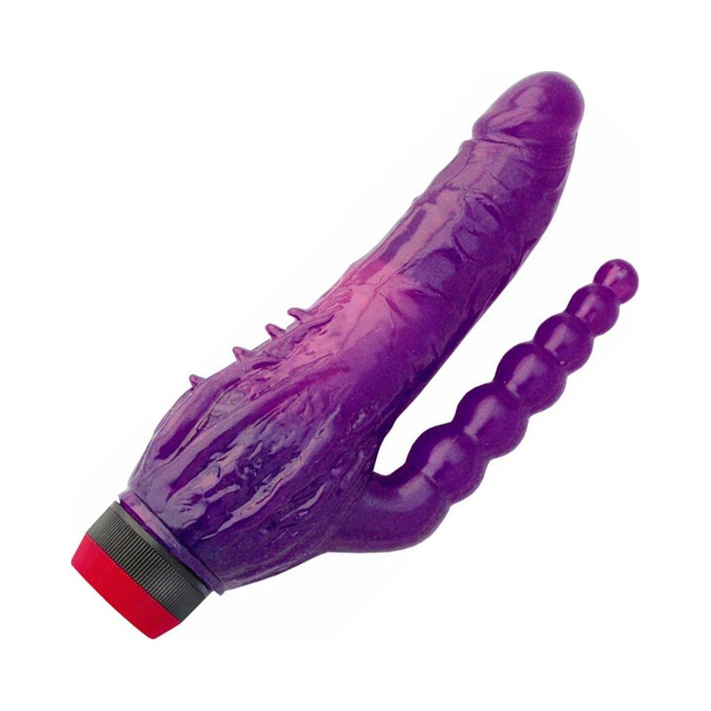 Jelly Caribbean Tango Double Dong Purple Vibrator