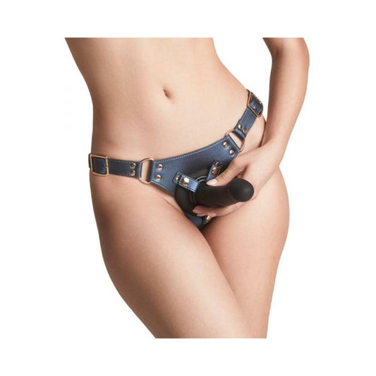 Strap-on-me Leatherette Harness Generous One Size Blue