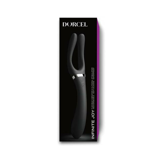 dorcel Infinite Joy Bendable Forked Vibrator - Black