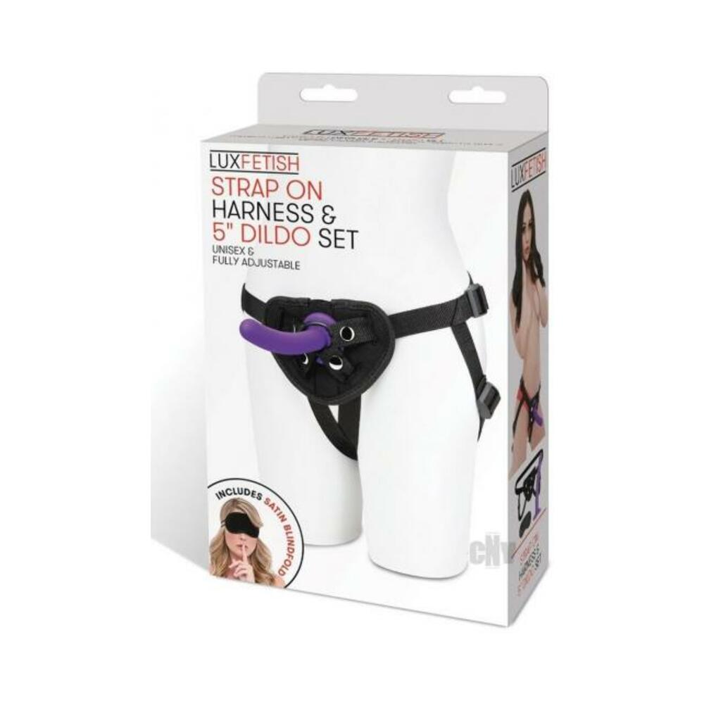 Lux Fetish Strap-on Harness 5 In. Dildo Set