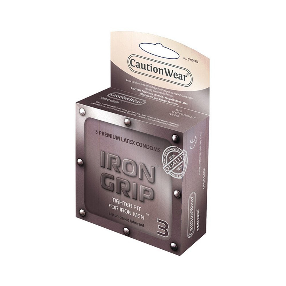 Caution Wear Iron Grip Condoms 3 Pack
