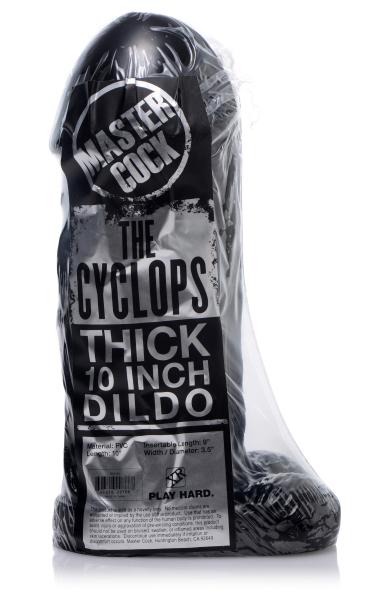 Master Cock The Cyclops Thick 10 inches Dildo Black