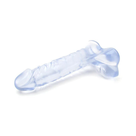 Crystal Jellies Ballsy Super C*ck 7 Inch - Clear