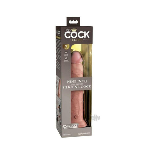 King Cock Elite Silicone Dual-density Cock 9 In. Light
