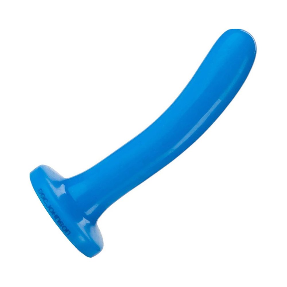 Platinum Premium Silicone The Slim Dildo - Blue