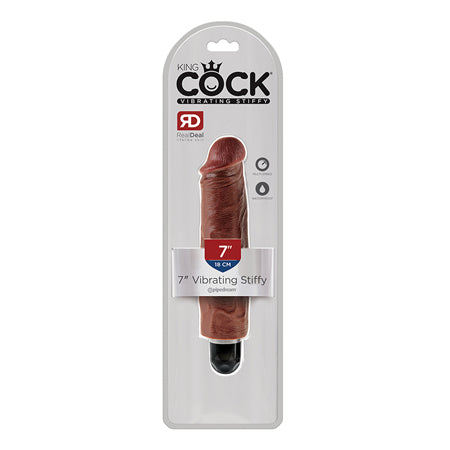 King Cock  7 Vibrating Stiffy - Brown