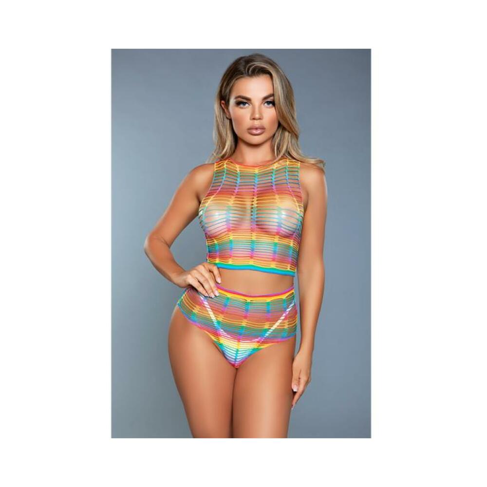 Bare it all Bodystocking Rainbow OS