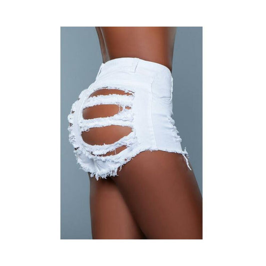Bewicked Curves For Days Shorts White M
