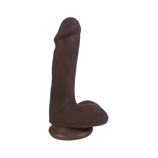 Easy Riders 6" Slim Bioskin Dildo & Balls Chocolate