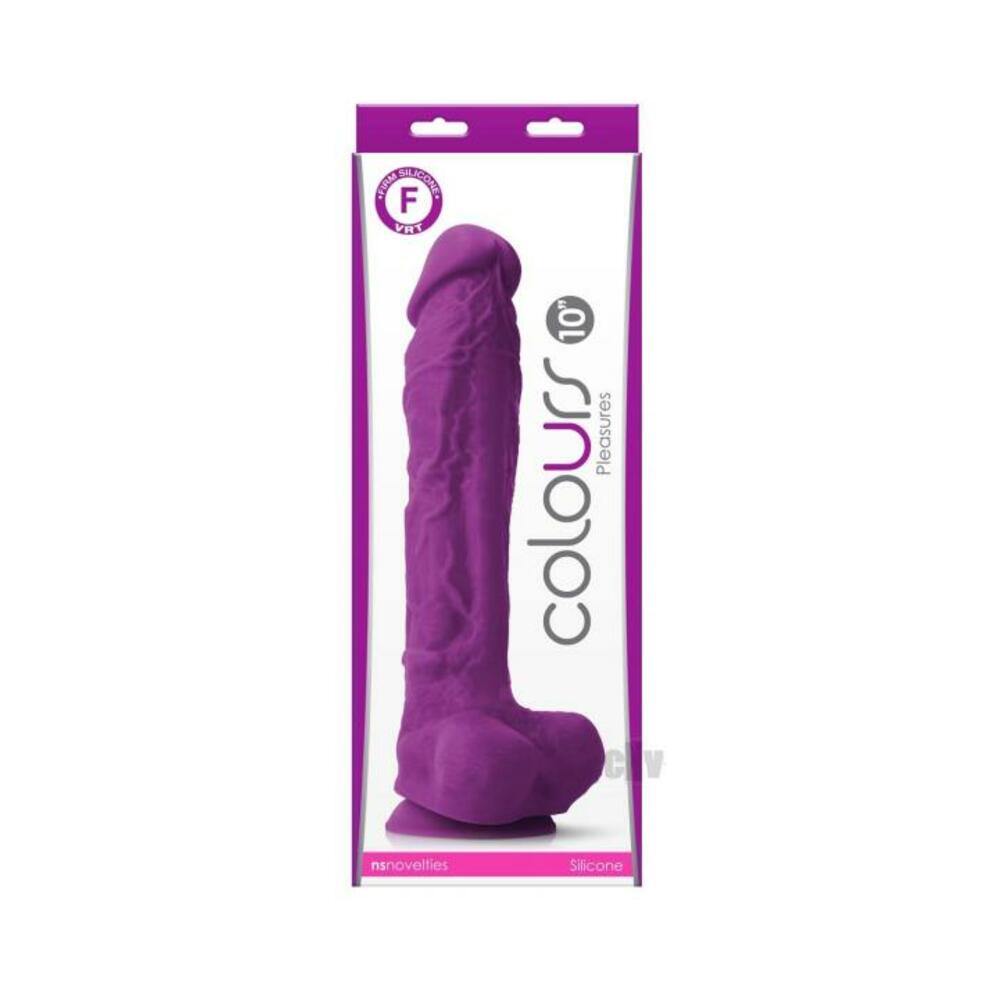Colours Pleasures 10" Dildo - Purple