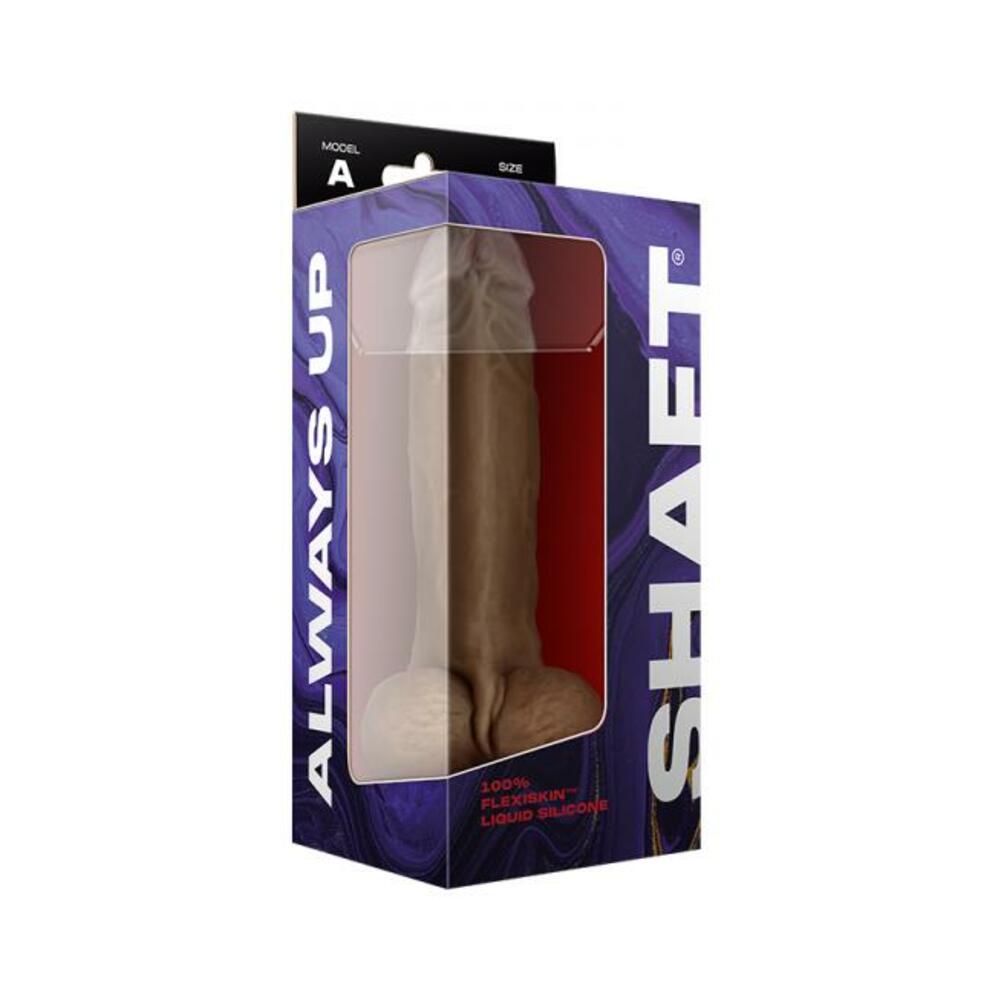 Shaft Model A Liquid Silicone Dong With Balls 9.5 In. Oak